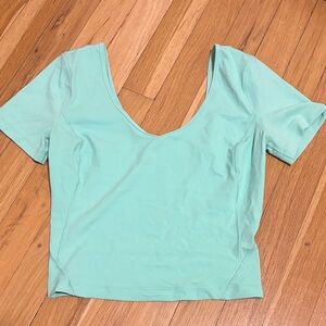 lululemon athletica Light Green Crop Top